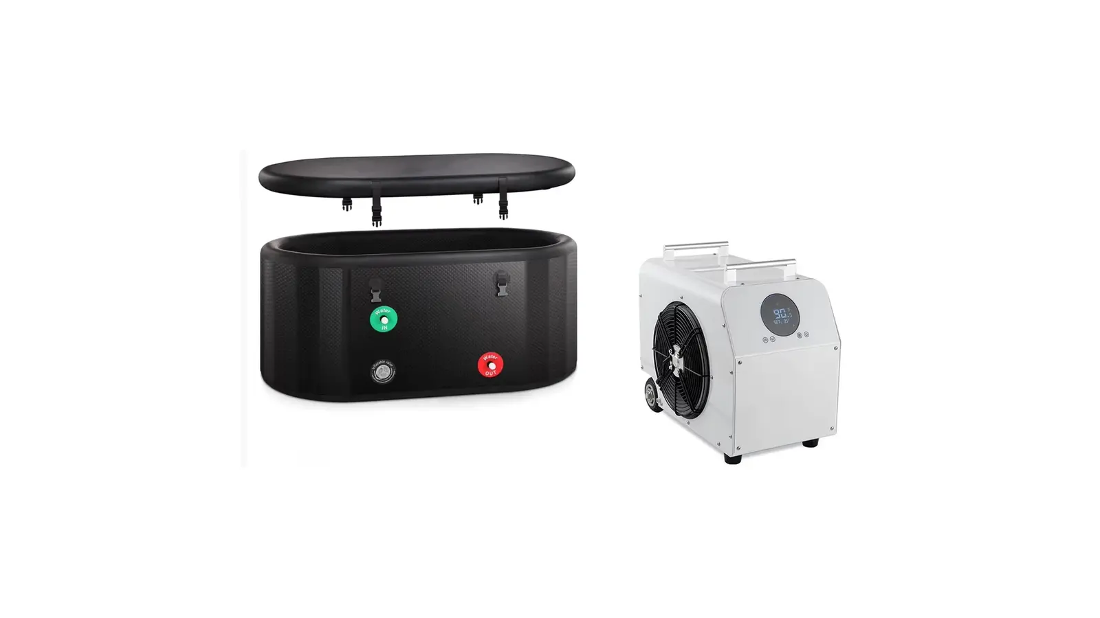 Ice chiller for ice bath: fast cooling